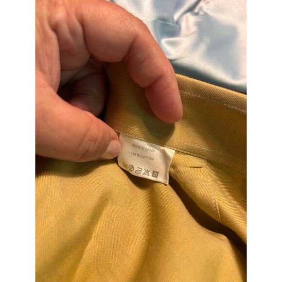 Ermenegildo Zegna Men's Tan Cotton Button-Down Shirt Long Sleeve Size‎ 44/17.5 - Picture 8 of 8